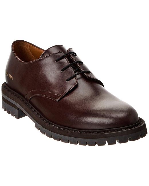 Common Projects Brown Officer's Leather Derby for men