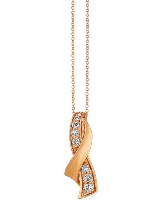 Le Vian Metallic Le Vian 14k Strawberry Gold 0.51 Ct. Tw. Diamond Necklace