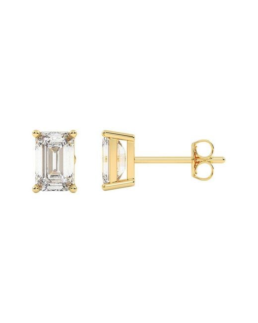 Lab Grown Diamonds Metallic 14K 2.00 Ct. Tw. Lab-Grown Diamond Stud Earrings