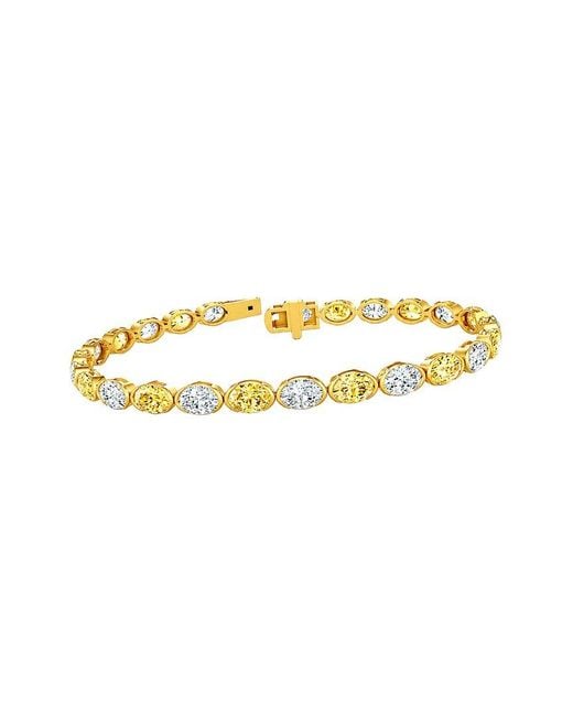 Lab Grown Diamonds Metallic 14K 10.00 Ct. Tw. Lab-Grown Diamond Tennis Bracelet