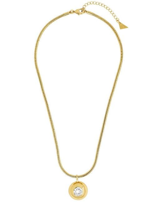 Sterling Forever Metallic Cz Zora Dome Pendant Necklace