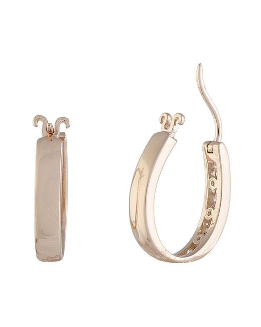 Diamond Select Cuts White 14k Rose Gold 0.50 Ct. Tw. Diamond Hoops