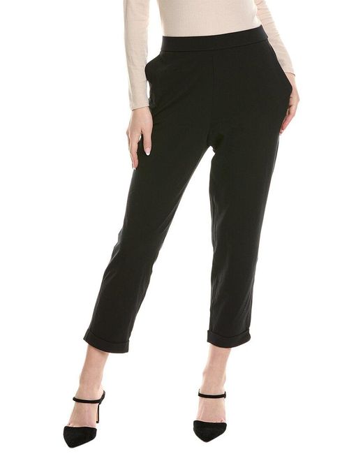 Eileen Fisher Black Slim Cropped Pant