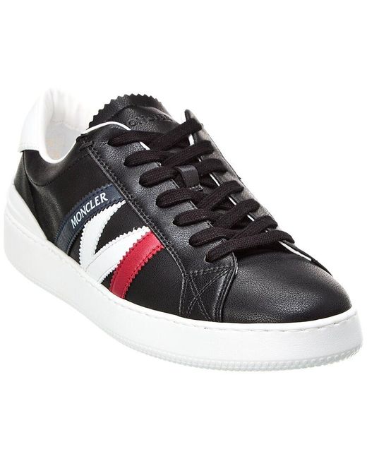 Moncler New Monaco Leather Sneakers In White | ModeSens | Sneakers, Moncler,  Leather sneakers