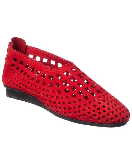 Arche Red Nirick Suede Flat