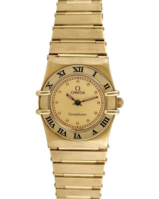 Omega Constellation 18k Yellow Gold Watch, 22mm in Metallic | Lyst