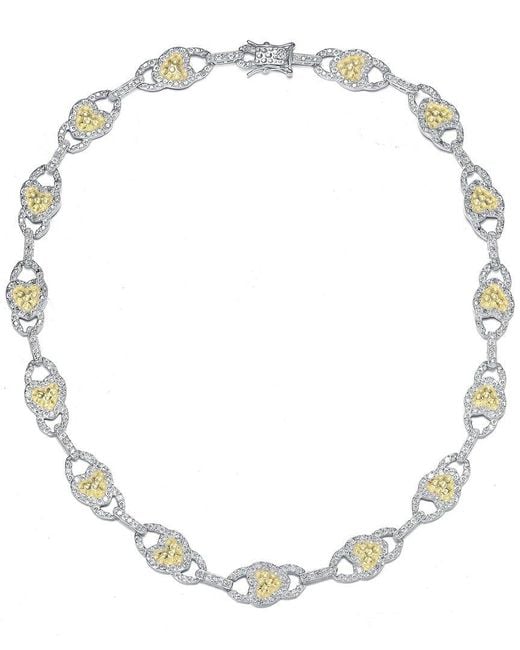 Genevive Jewelry Metallic 14K Over Cz Necklace