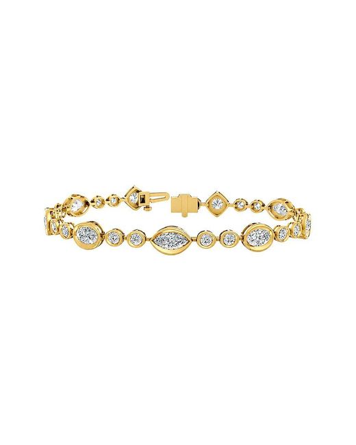 Lab Grown Diamonds Metallic 14K 5.03 Ct. Tw. Lab-Grown Diamond Tennis Bracelet