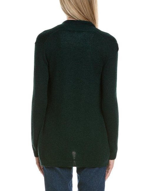 Sofiacashmere Green Drape Wool & Cashmere-Blend Cardigan