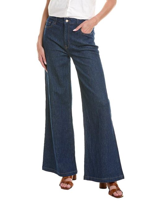 Triarchy Blue Ms. Fonda Dark Indigo High-rise Wide Leg Jean