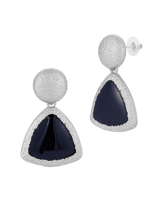 Chloe and Madison Blue Jewelry Plated Earrings