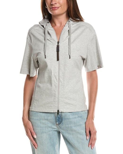 Brunello Cucinelli Gray Gym Top