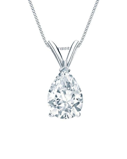Sabrina Designs Lab Grown Diamonds White 14K 4.00 Ct. Tw. Lab-Grown Diamond Solitaire Pendant