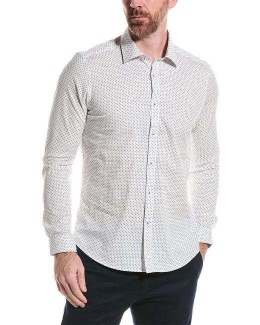 Paisley & Gray White Samuel Slim Fit Shirt for men