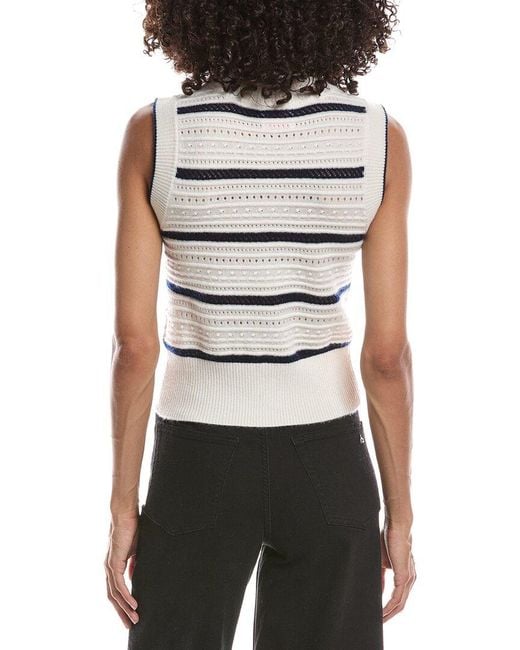 Brodie Cashmere Natural Textured Taylor Tank Top