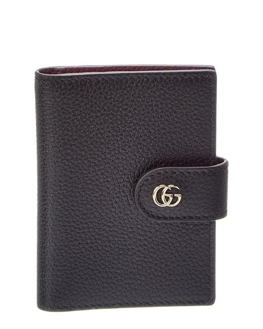 Gucci Black Gg Marount Leather Card Case