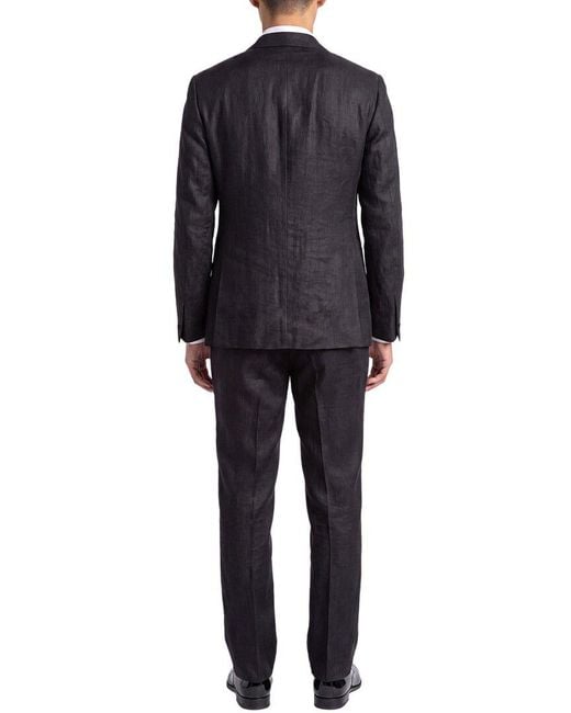 Kilgour Black 2Pc Linen Suit for men
