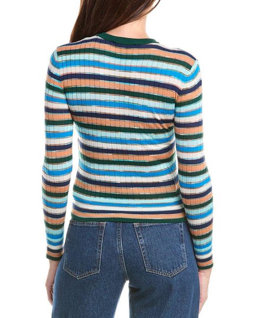 Missoni Blue Wool-Blend Sweater