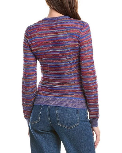 Missoni Purple Textured Wool-Blend Top