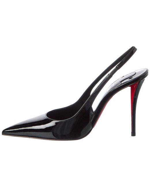Christian Louboutin Metallic Miss Z 100 Patent Slingback Pump