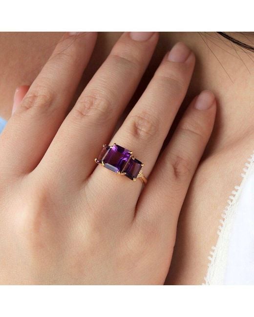 Kai Fine Jewelry Purple 14K 4.33 Ct. Tw. Diamond & Amethyst Cocktail Ring