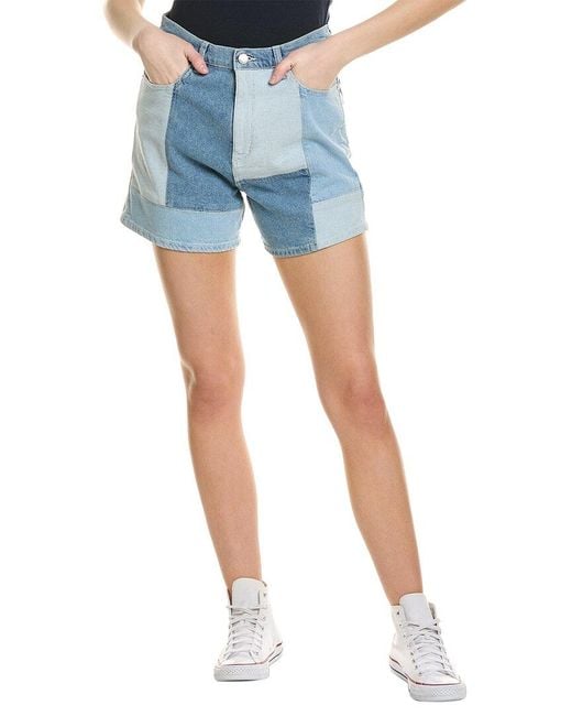 DL1961 Blue Kaia High-rise Relaxed Vintage Short