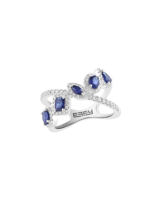 Effy Fine Jewelry Blue 14K 0.34 Ct. Tw. Diamond Ring