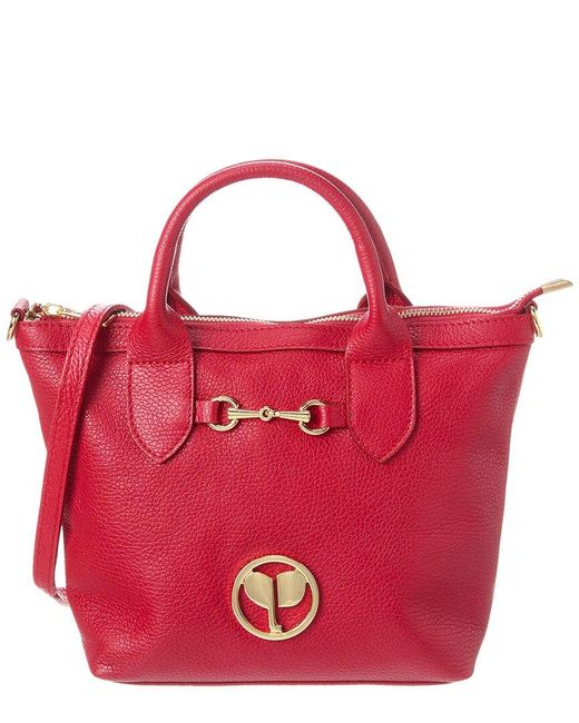 Persaman New York Red Taylor Leather Satchel