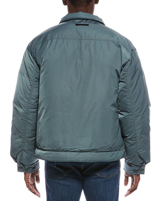 Vince Blue Geo Jacquard Wool & Cashmere Crewneck Sweatshirt for men