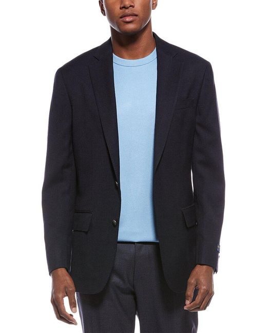 Brooks Brothers Blue Classic Hopsack Wool-Blend Blazer for men