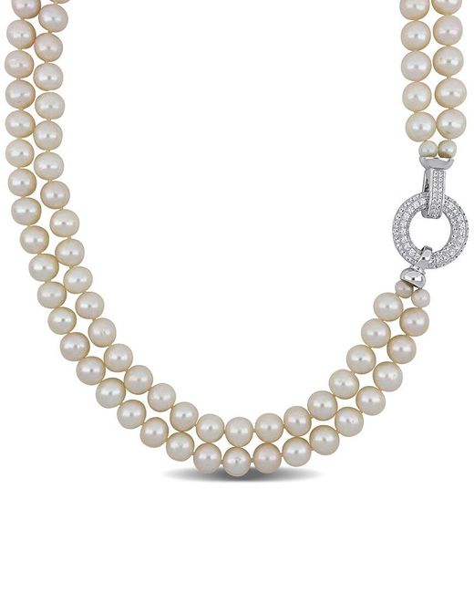 Rina Limor Natural Silver Pearl Necklace