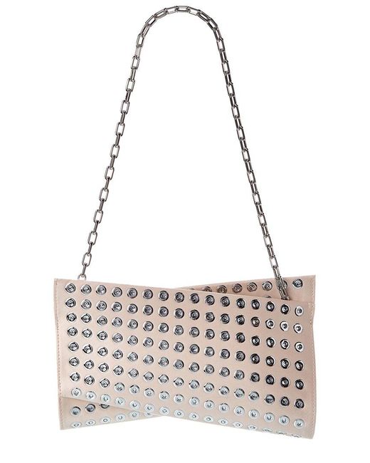 Christian Louboutin Metallic Loubitwist Satin Clutch