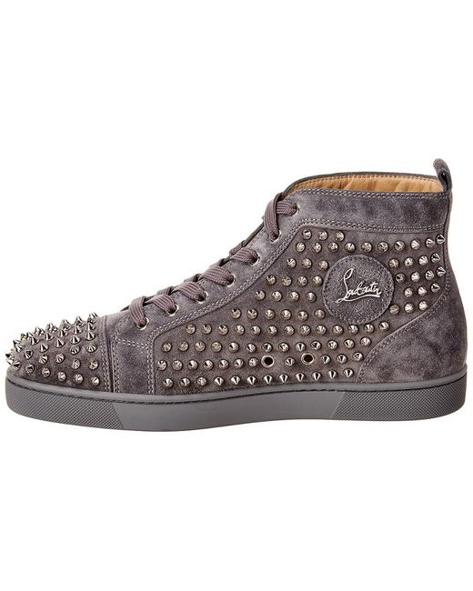 louboutin grey suede