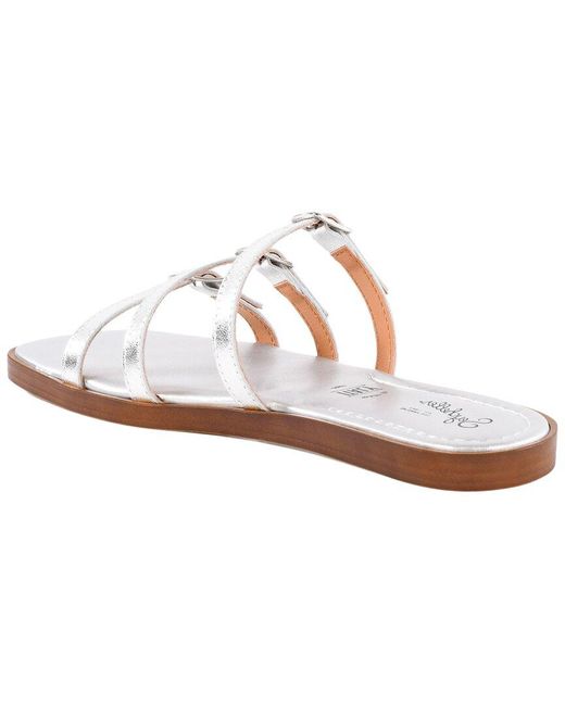 Seychelles White Buckle Leather Sandal