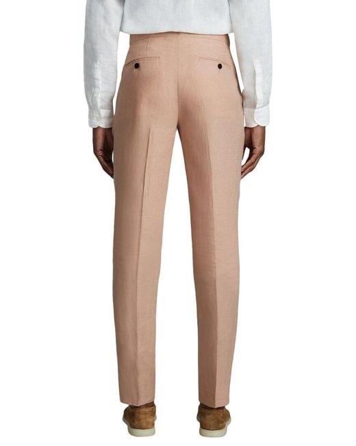 Reiss Natural Kin Linen Slim Mixer Pant for men