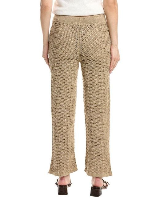 Eleventy Natural Knit Linen-Blend Trouser