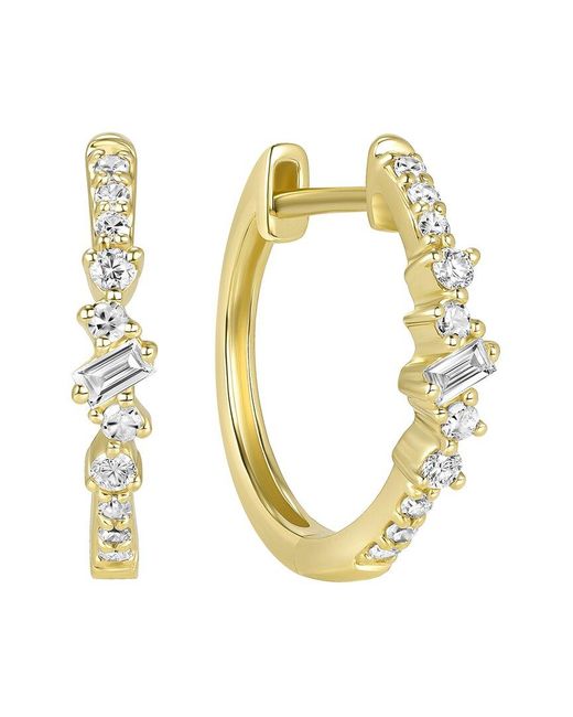 Ron Hami Metallic 14k 0.18 Ct. Tw. Diamond Huggie Earrings