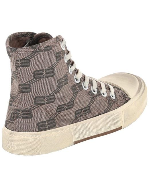Balenciaga Natural Paris Bb Monogram High-Top Sneaker