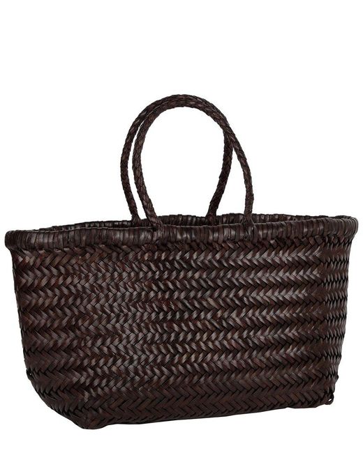 Dragon Diffusion Black Triple Jump Small Leather Tote