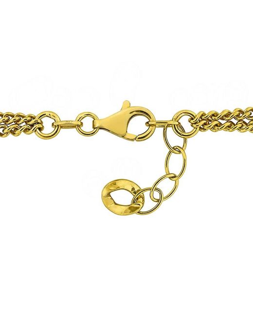 Italian Silver Metallic Double Row Bracelet