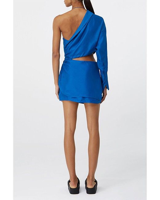 GAUGE81 Blue Arica Silk Mini Dress