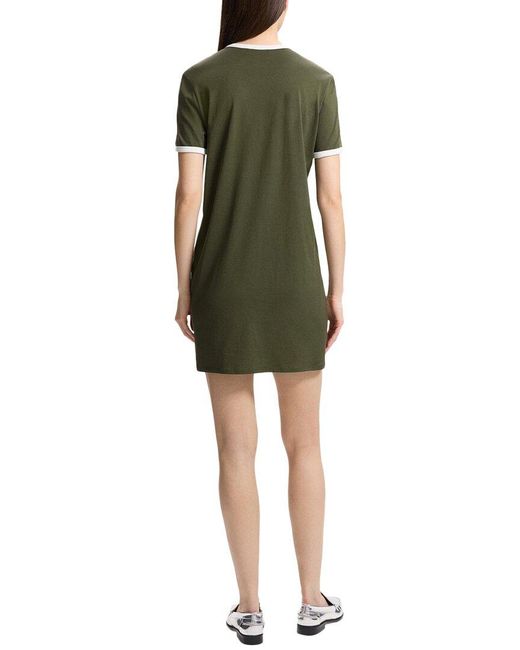 Theory Green Ringer Tee Dress