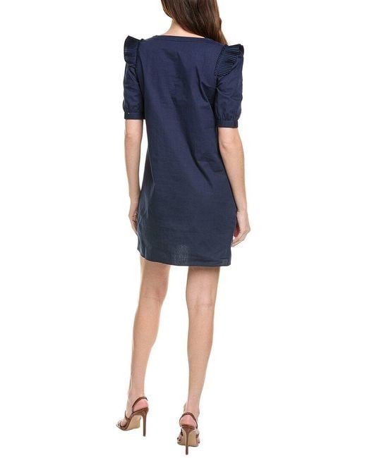 Saloni Blue Mini Dress
