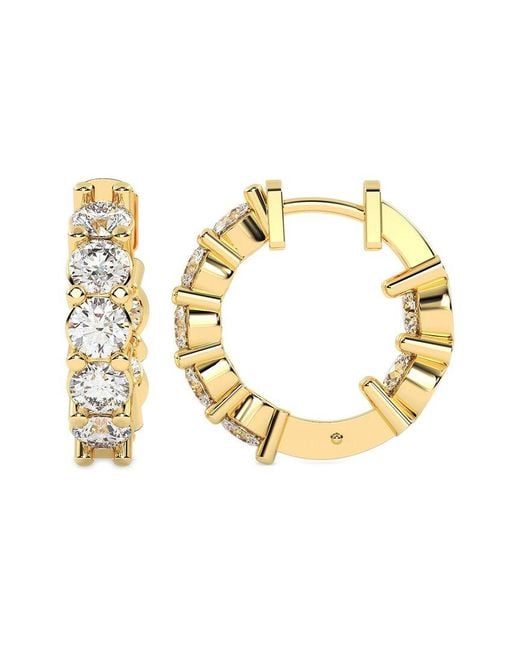 Lab Grown Diamonds Metallic 14K 1.50 Ct. Tw. Lab-Grown Diamond Earrings