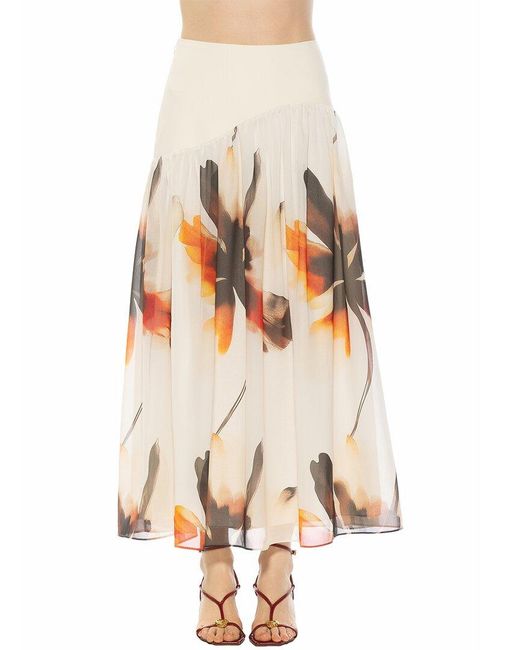 Alexia Admor White Eris A-Line Skirt