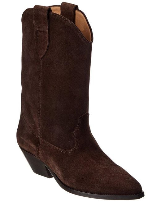 Isabel Marant Brown Duerto Suede Cowboy Boot