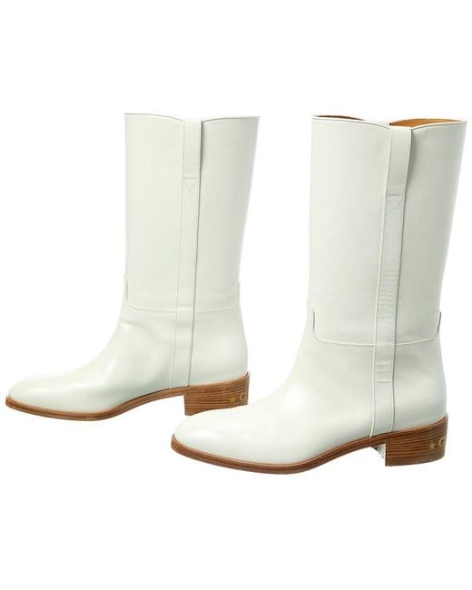 Gucci White Leather Boot (authentic Pre-loved)