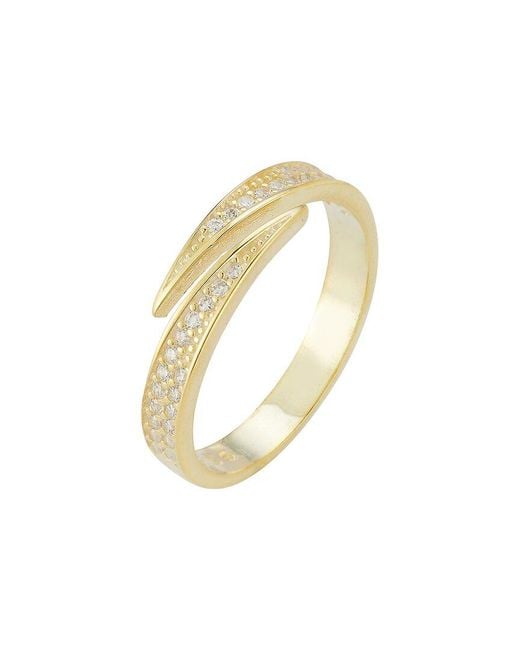 Sphera Milano White 14K Over Cz Bypass Ring