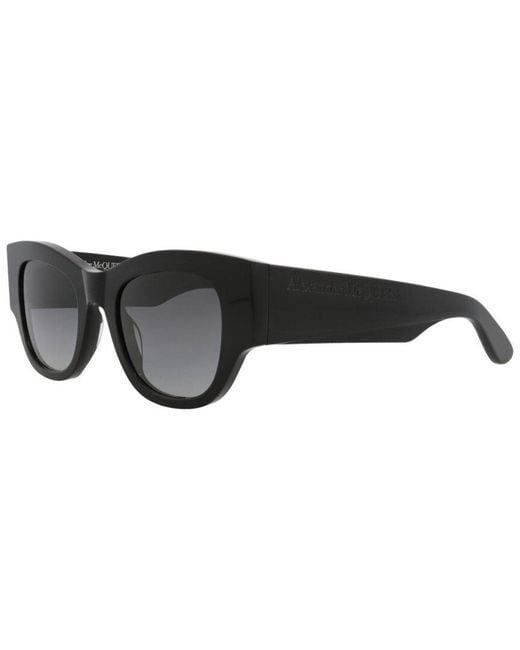 McQueen Black Am0420S 50Mm Sunglasses