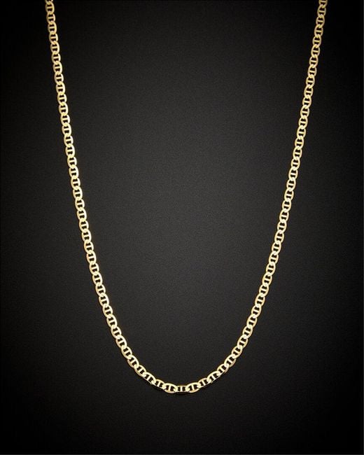 Italian Gold Black 14k Mariner Necklace
